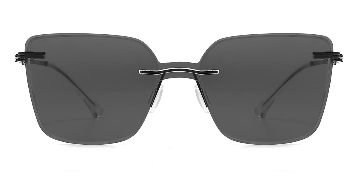 Black Christine - Cat Eye Clip-On Sunglasses