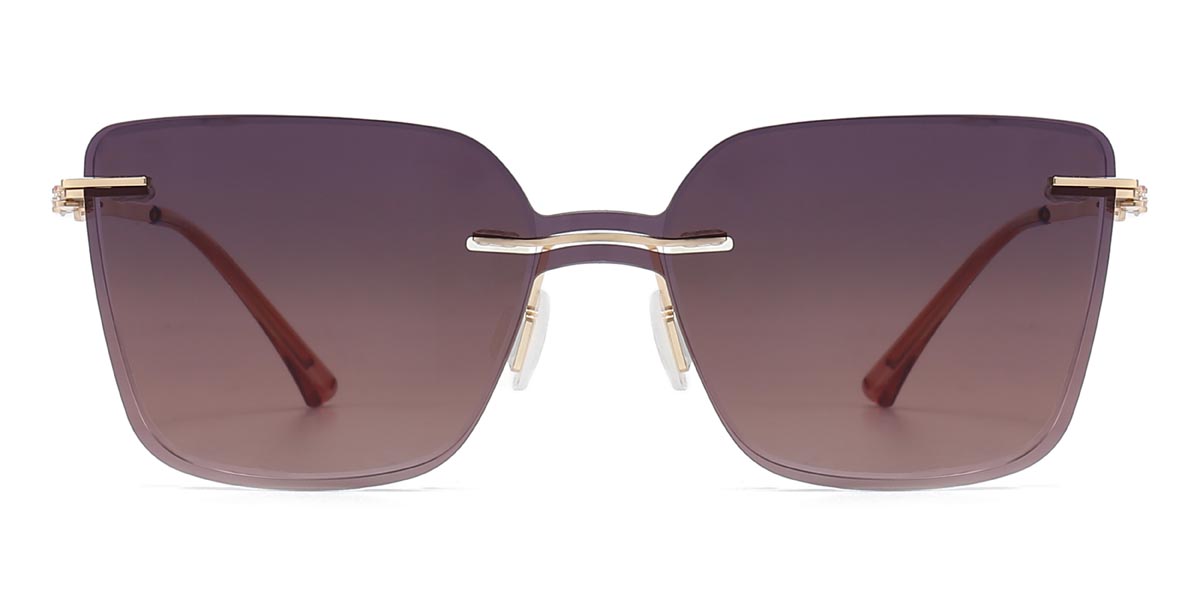 Rose Gold Christine - Cat Eye Clip-On Sunglasses