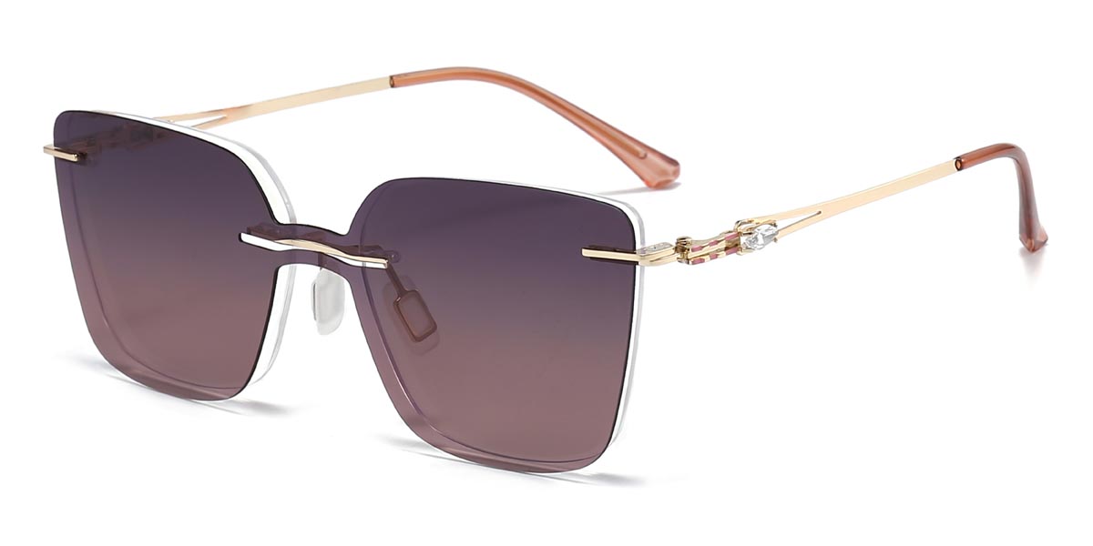 Rose Gold Christine - Cat Eye Clip-On Sunglasses