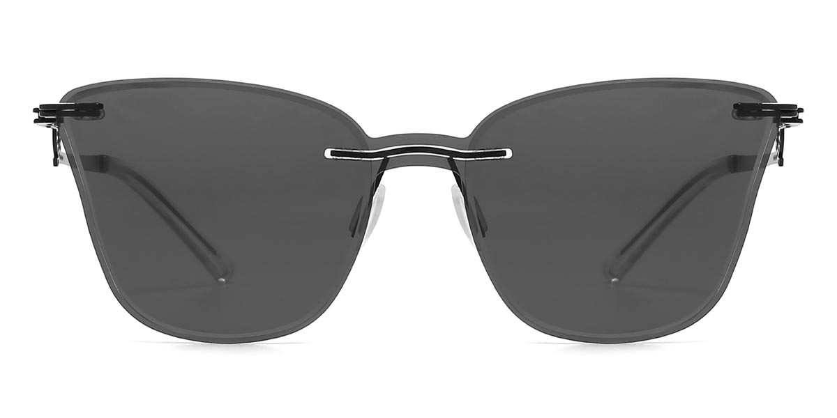 Black Wilmoth - Cat Eye Clip-On Sunglasses