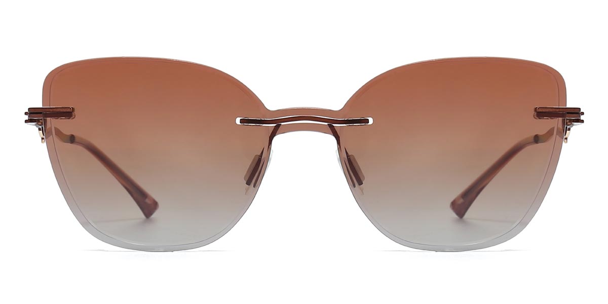 Brown Liz - Cat Eye Clip-On Sunglasses