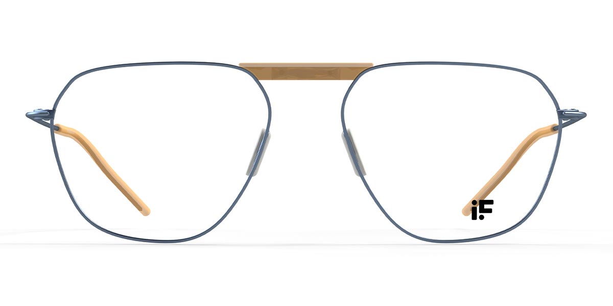 Blue Luster 4 - Square Glasses