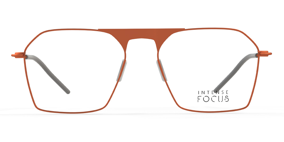 Orange Luster 7 - Rectangle Glasses