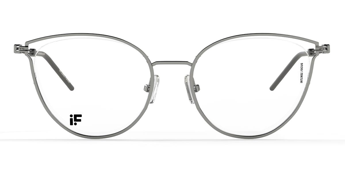 Silver Metal Might 12 C - Cat Eye Glasses
