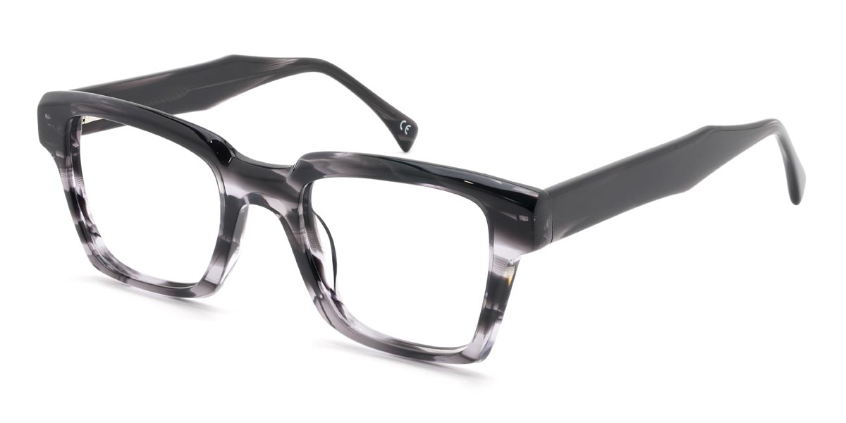 Black Tortoiseshell Paddy - Rectangle Glasses