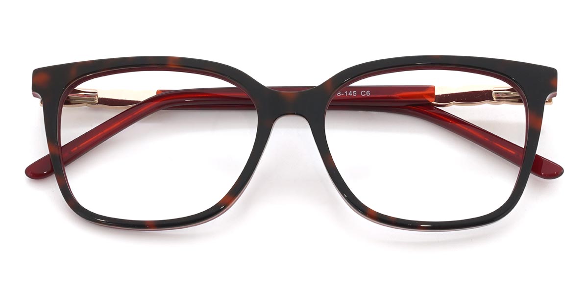 Wine Tortoiseshell Ralap - Rectangle Glasses