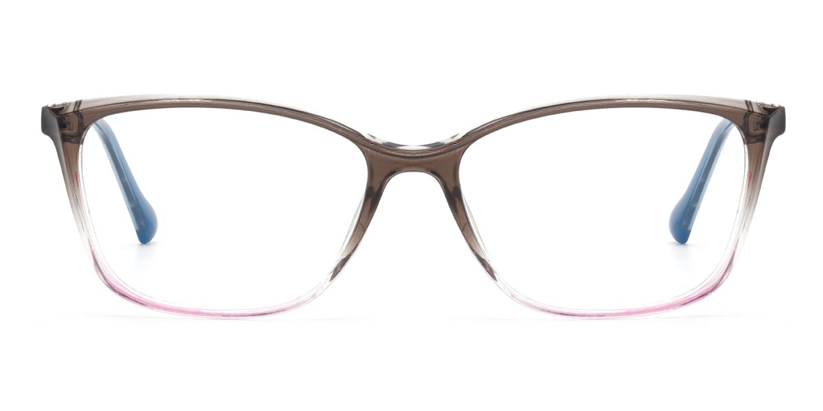 Grey Pink Gino - Rectangle Glasses