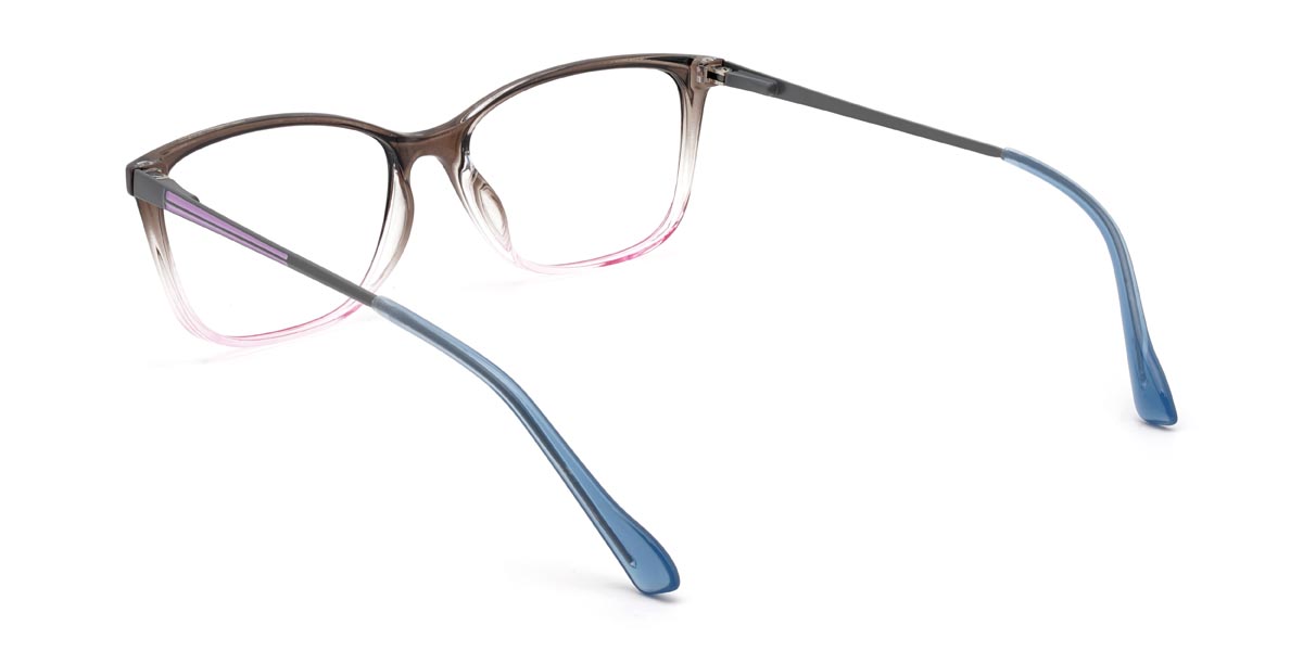 Grey Pink Gino - Rectangle Glasses