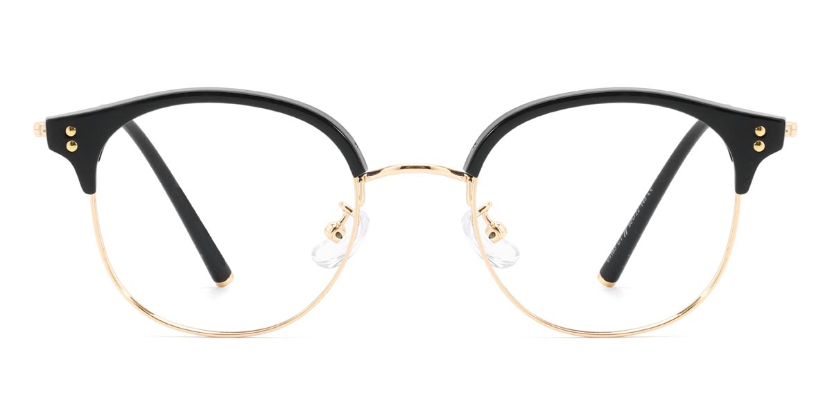 Black Gold Colbert - Oval Glasses