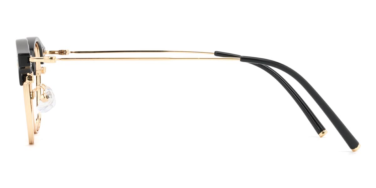 Gold Black Colbert - Oval Glasses