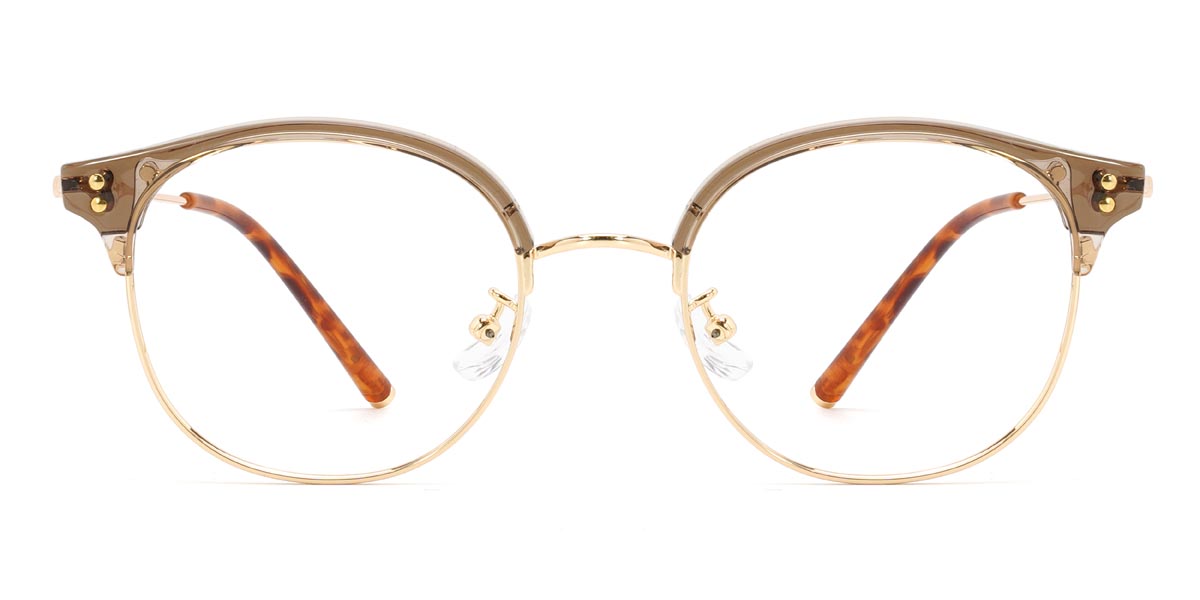 Gold Tawny Colbert - Oval Glasses