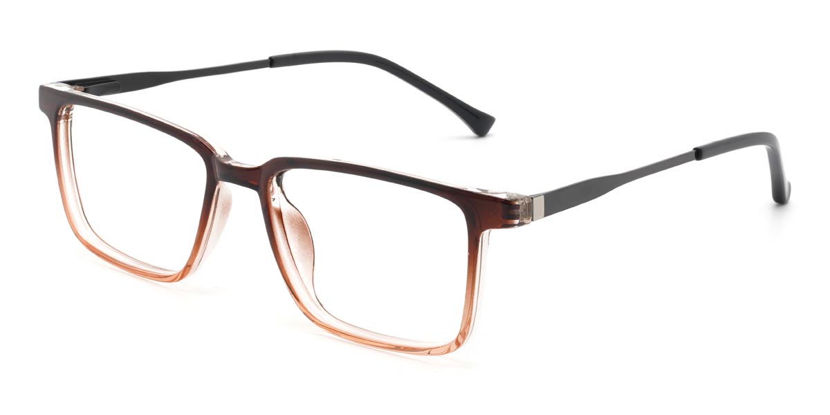 Gradient Brown Bertha - Rectangle Glasses