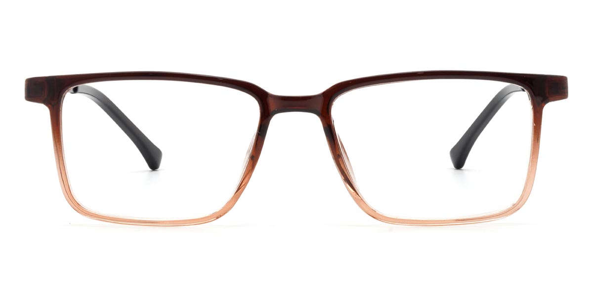 Gradient Brown Bertha - Rectangle Glasses