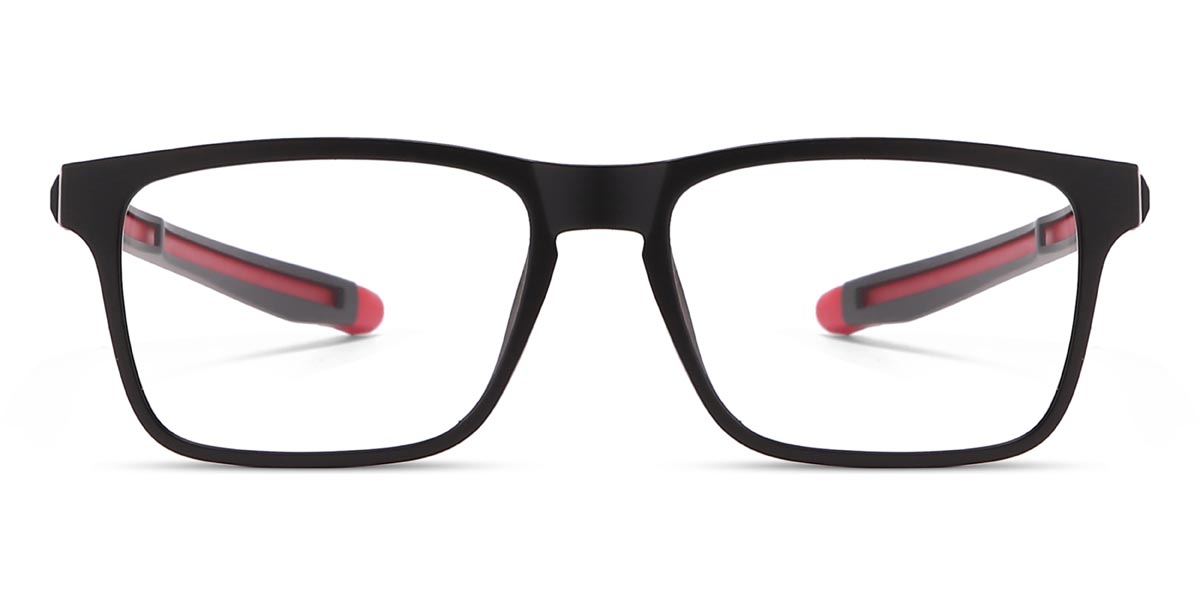 Black Red Moses - Rectangle Clip-On Sunglasses