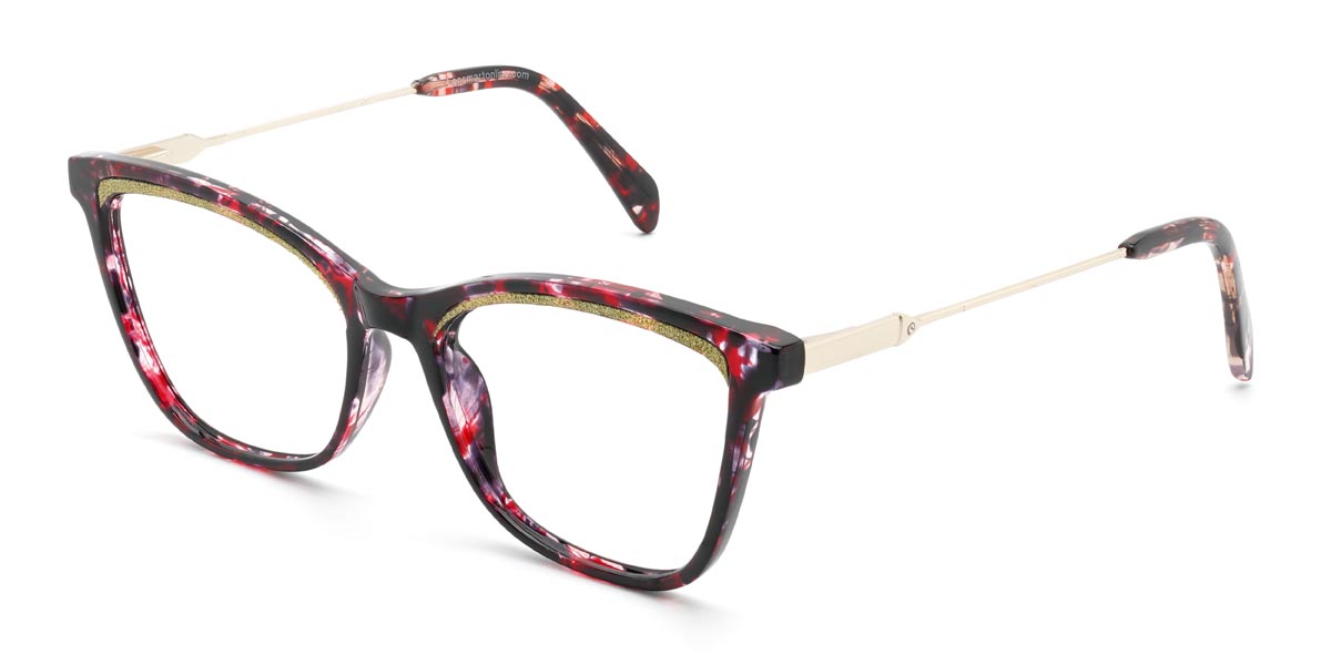 Red Tortoiseshell Marie - Square Glasses