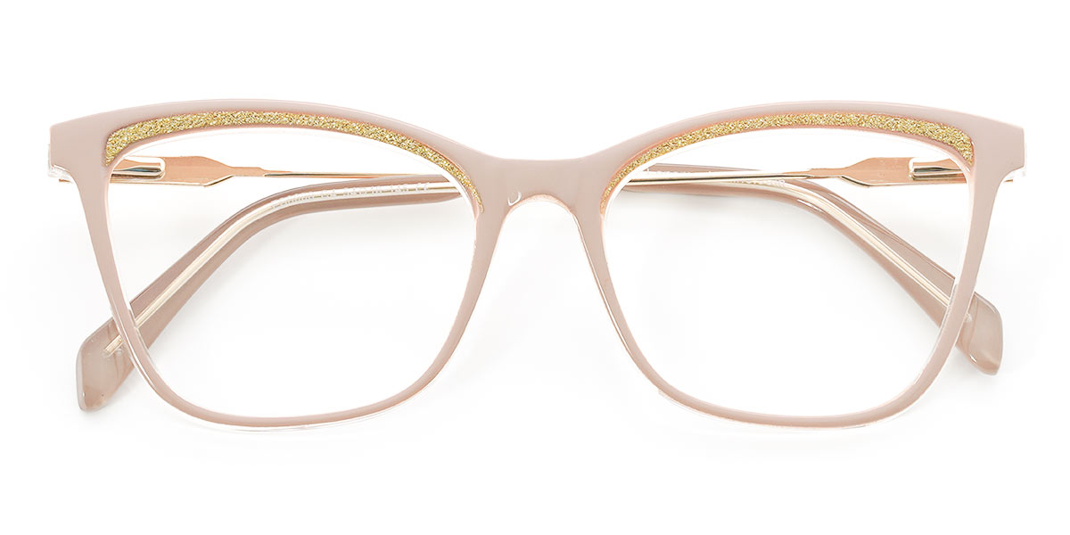 Nude Pink Marie - Square Glasses