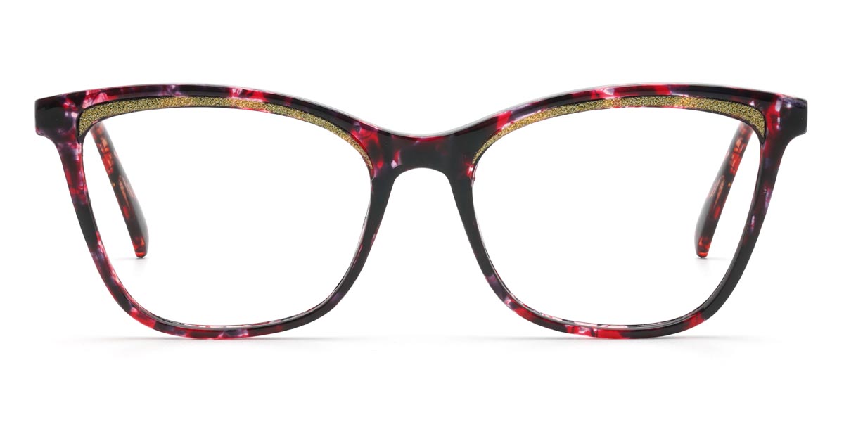 Red Tortoiseshell Marie - Square Glasses