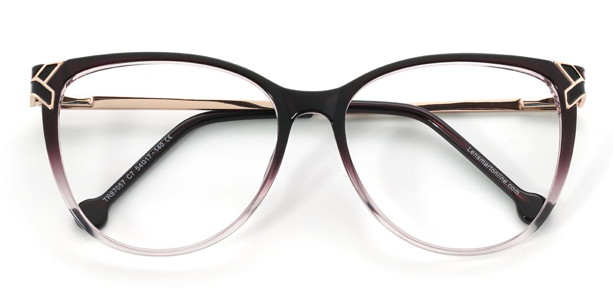 Gradient Purple Molly - Cat Eye Glasses