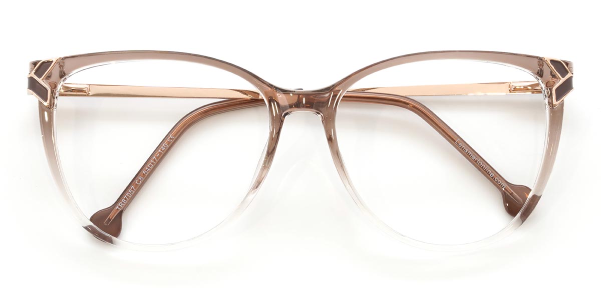 Gradient Brown Molly Glasses - Cat Eye Glasses