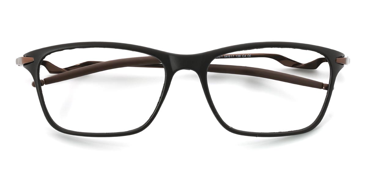 Brown Black Eilian - Rectangle Glasses