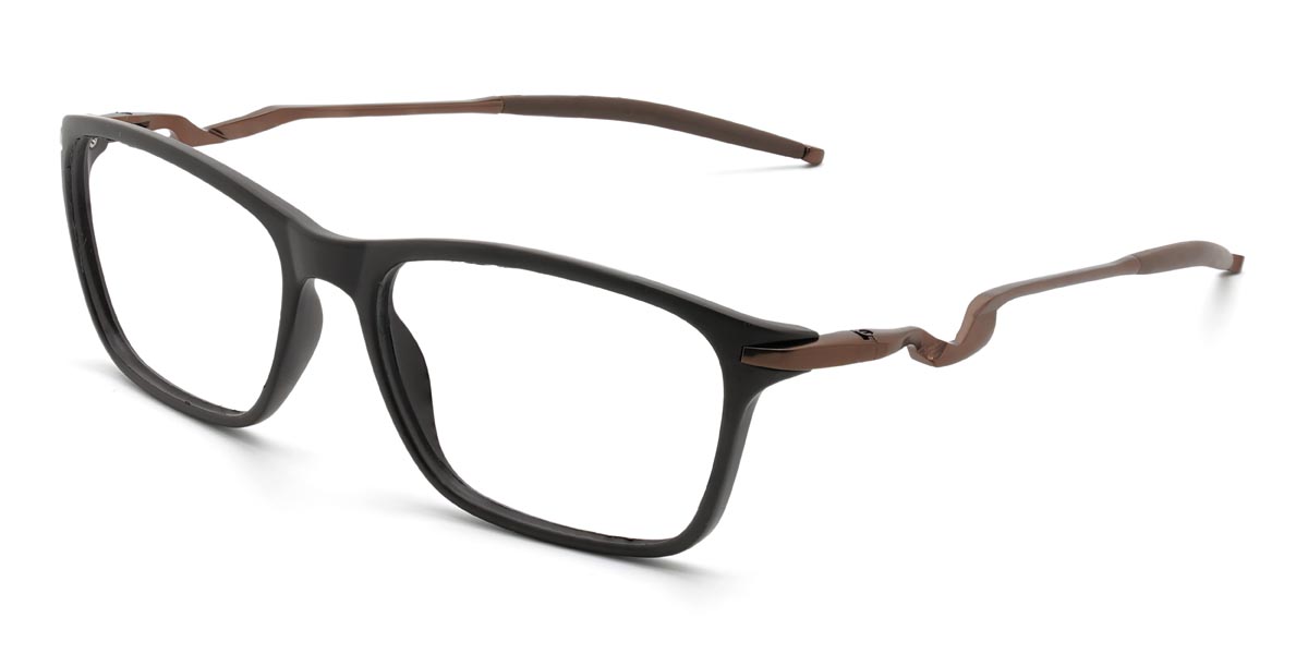 Brown Black Eilian - Rectangle Glasses