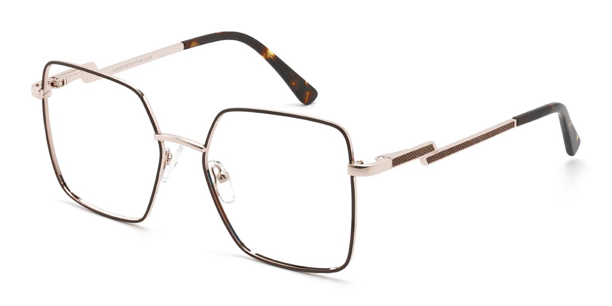 Brown Cassandra - Rectangle Glasses