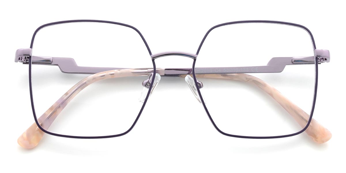 Purple Cassandra - Rectangle Glasses