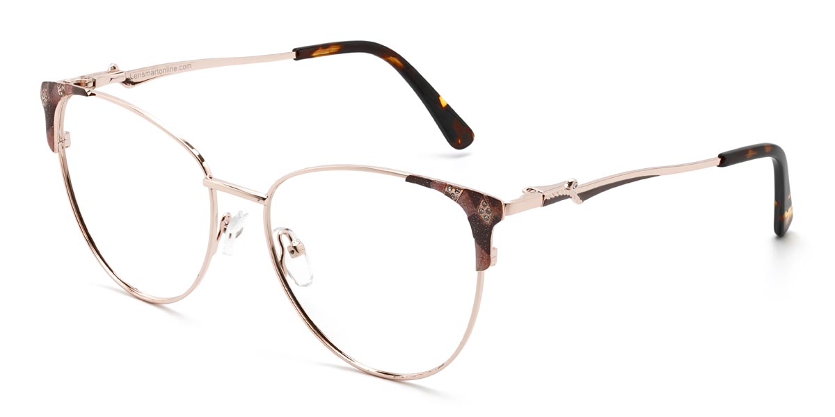 Pink Tortoiseshell Debbie - Oval Glasses