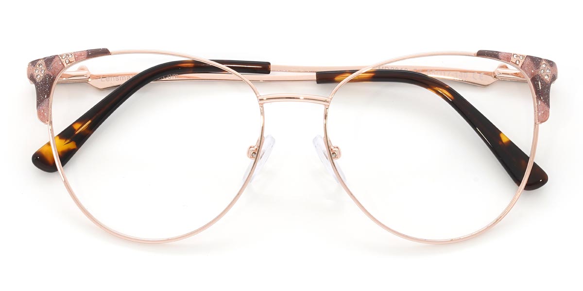 Rosa Schildpatt Debbie - Oval Glasses