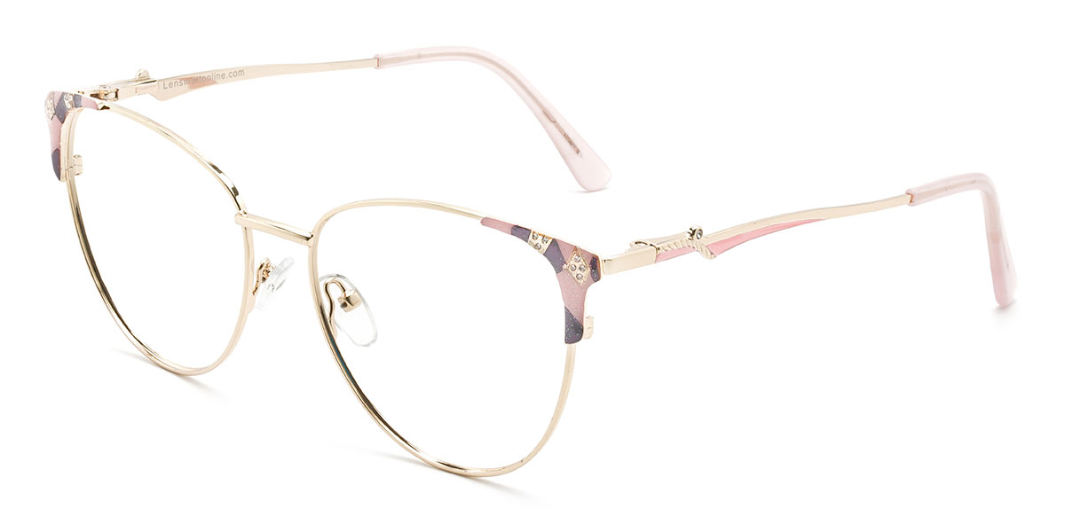 Pink Purple Debbie - Oval Glasses