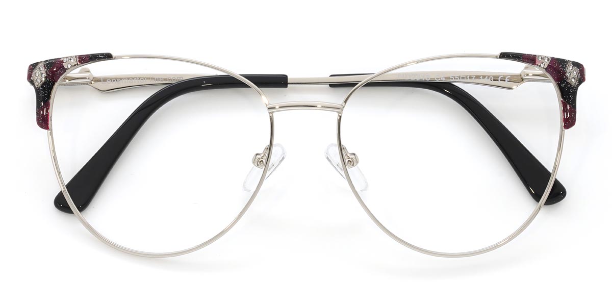 Lila fekete Debbie - Oval Glasses