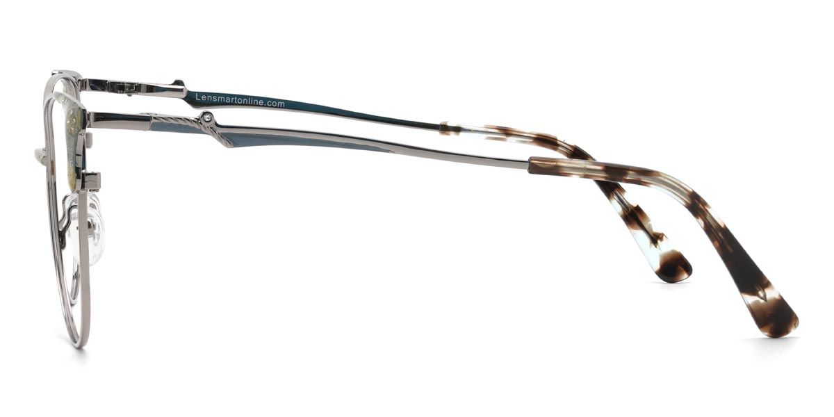 Blue Tortoiseshell Debbie - Oval Glasses