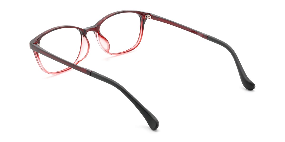 Rojo degradado Marks - Rectangle Glasses