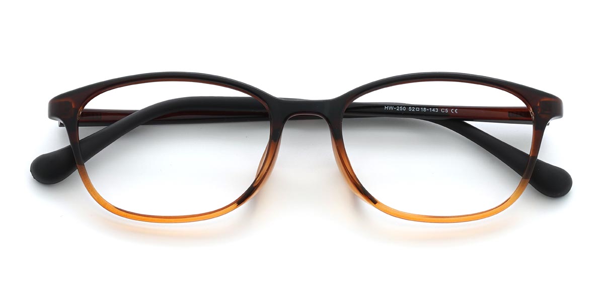 Gradient Brown Marks - Rectangle Glasses