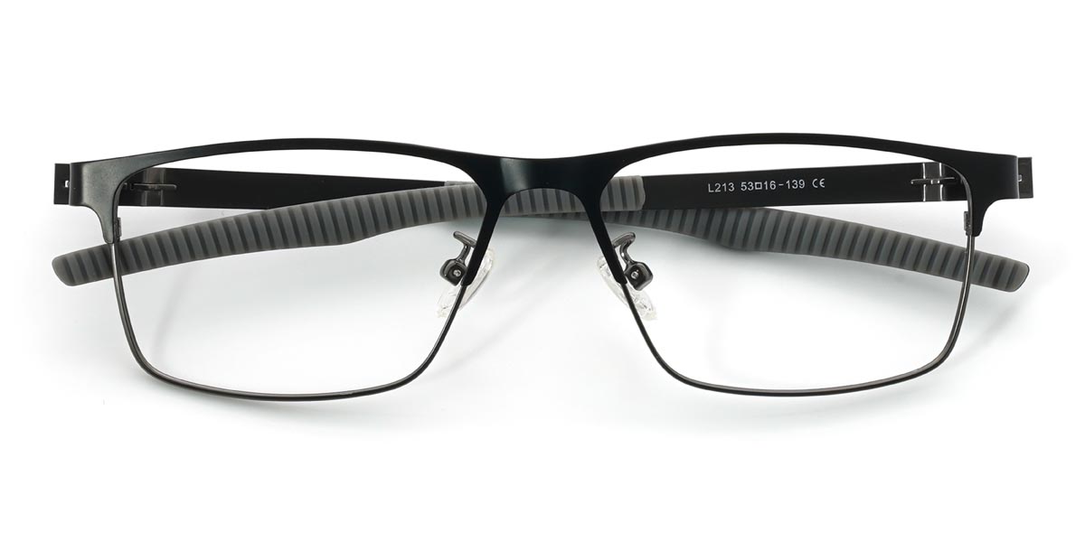 Negro Gris Bill - Rectangle Glasses