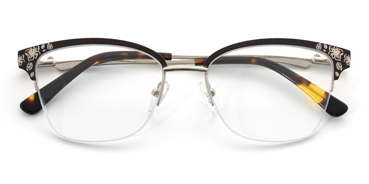 Braun Henna - Rectangle Glasses