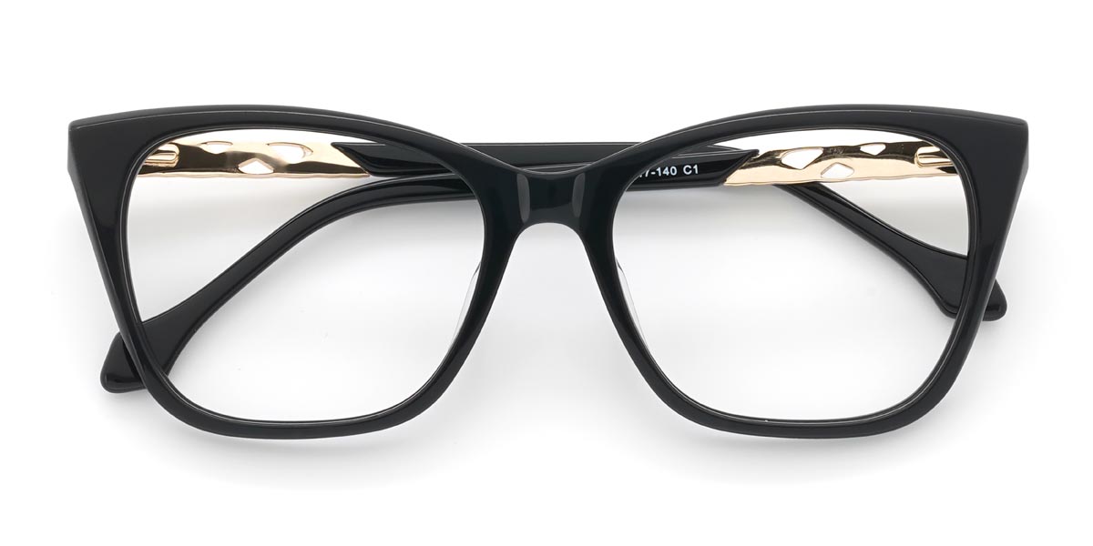 Black Cindy Glasses - Cat Eye Glasses