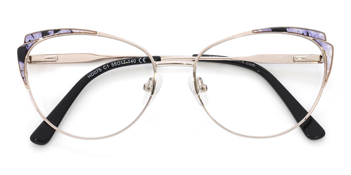 Arany lila teknősbéka Yolanda - Cat Eye Glasses