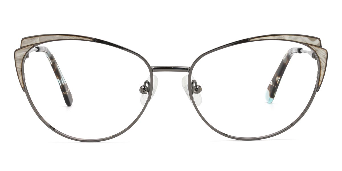 Grau Schildpatt Yolanda Brille - Cat Eye Glasses