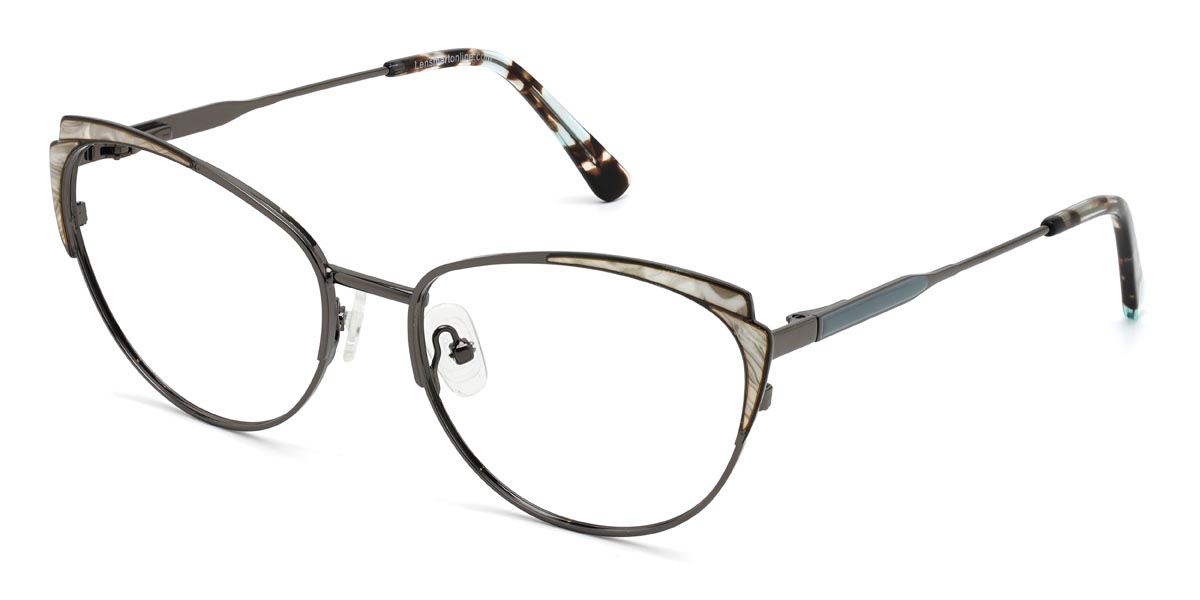 Tortuga gris Yolanda Gafas - Cat Eye Glasses