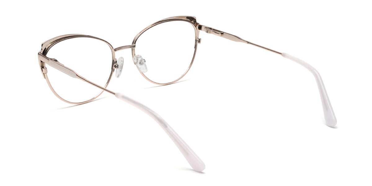 Or Blanc Écaille de tortue Yolanda - Cat Eye Glasses