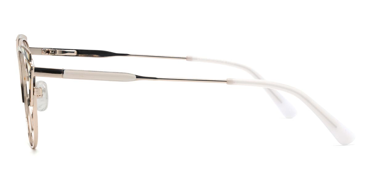 Or Blanc Écaille de tortue Yolanda - Cat Eye Glasses