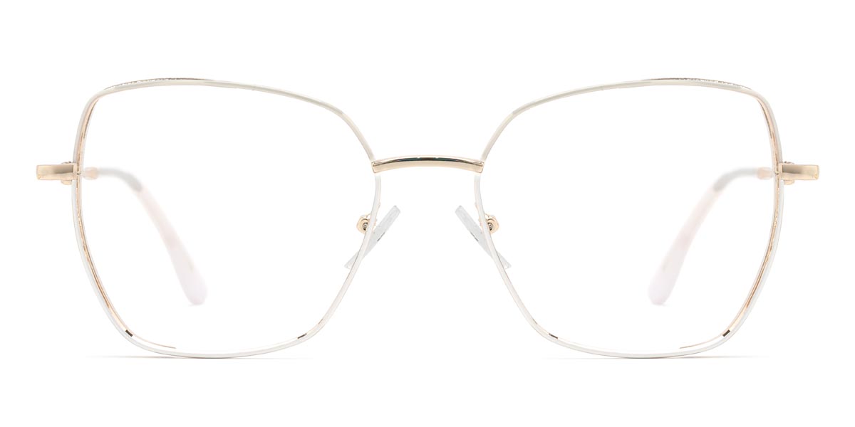 White Tonya - Square Glasses