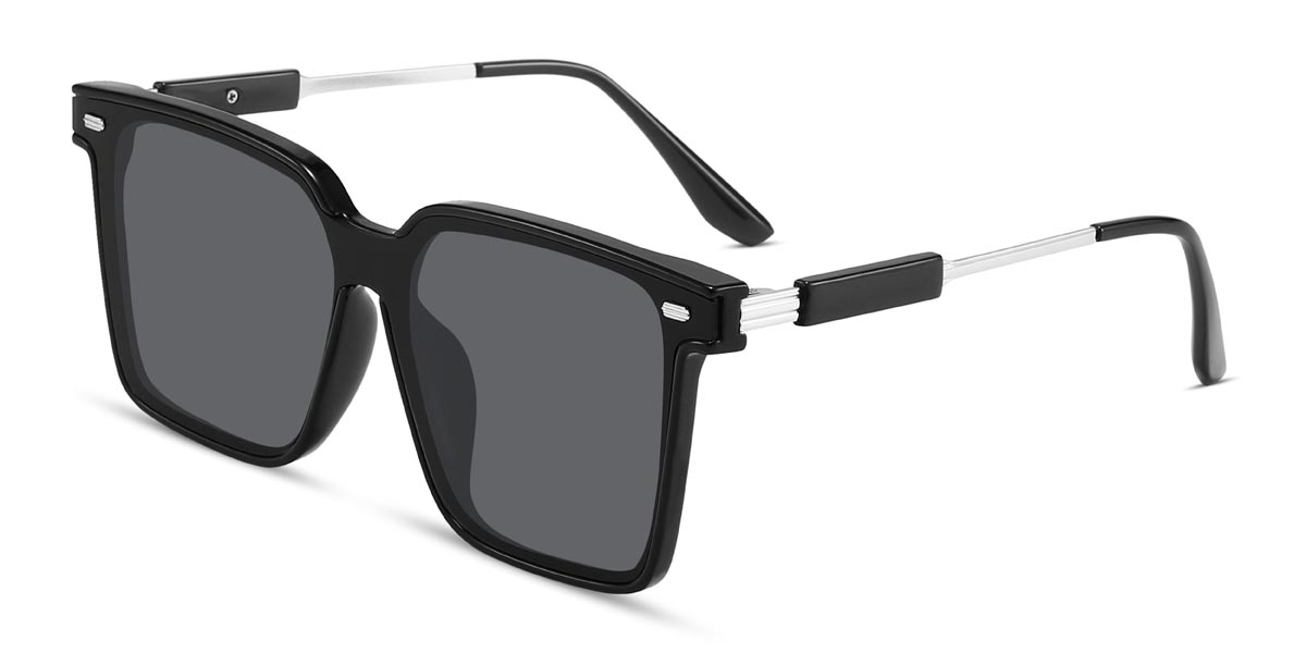 Negro Gris Rebecca - Square Sunglasses