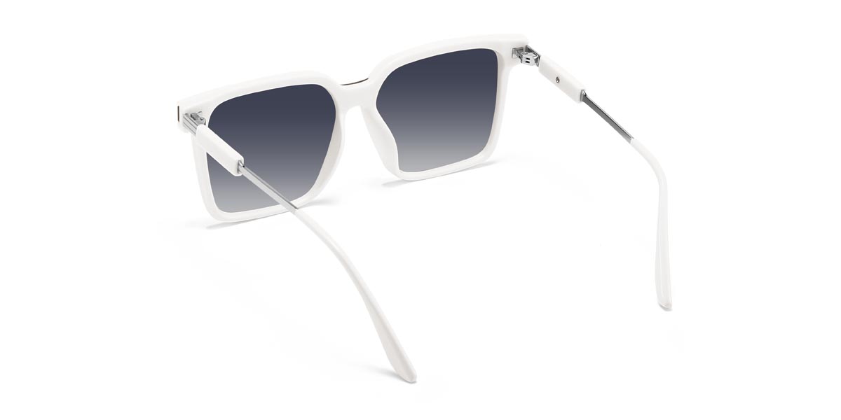 White Grey Rebecca - Square Sunglasses