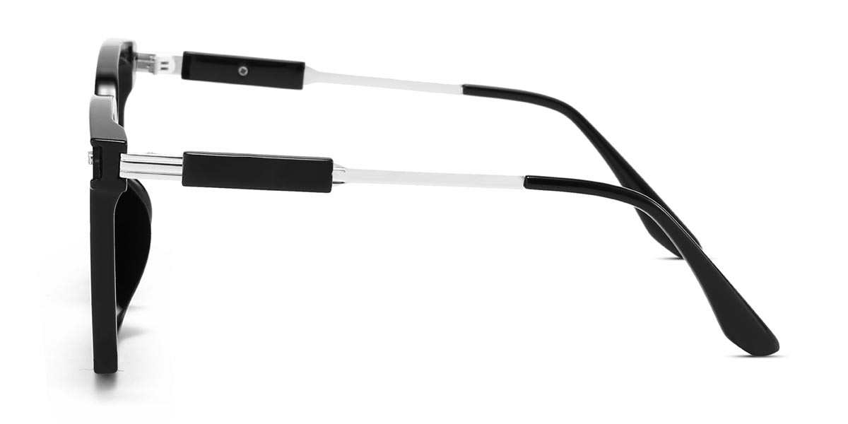 Noir Gris Rebecca Lunettes - Square Sunglasses