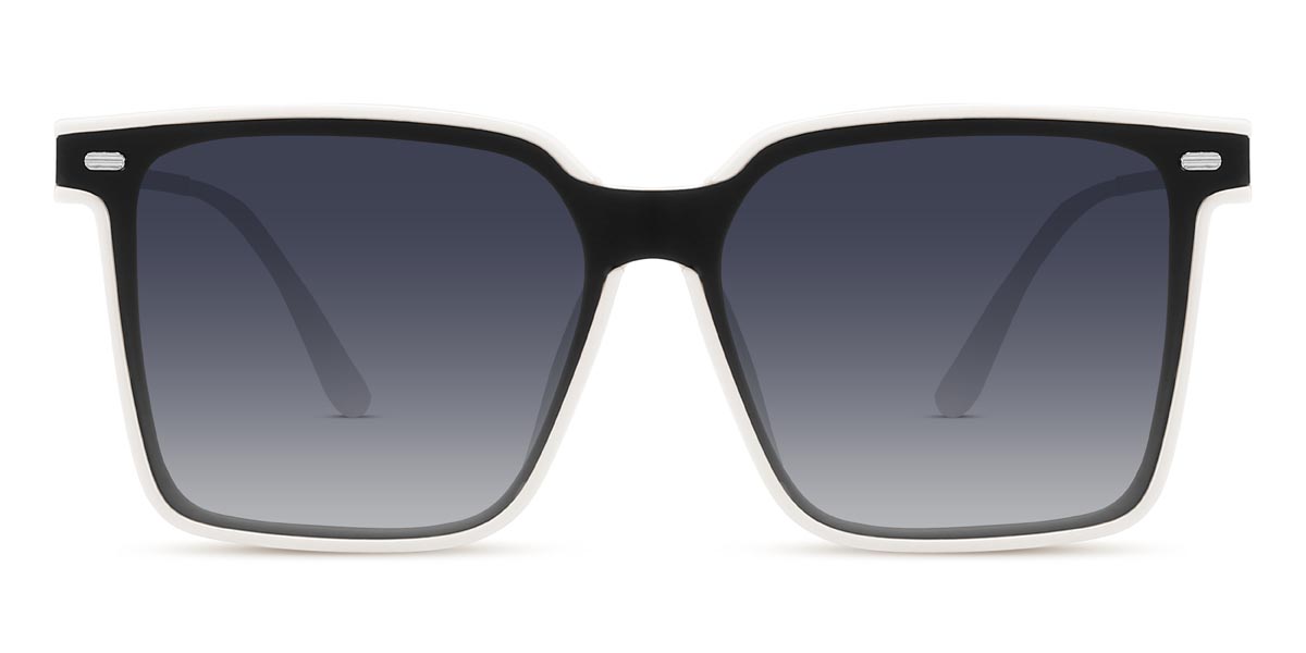 White Grey Rebecca - Square Sunglasses