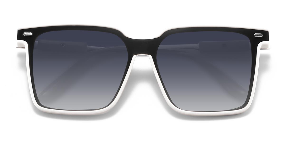 White Grey Rebecca - Square Sunglasses