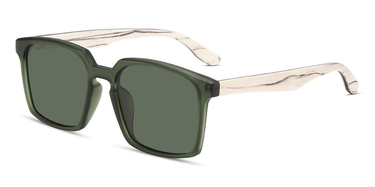 Green Green Phyllis - Square Sunglasses