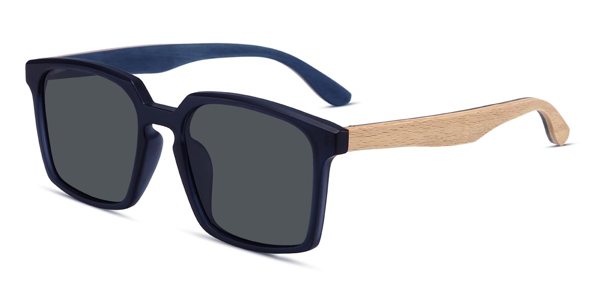 Blau Grau Phyllis Brille - Square Sunglasses